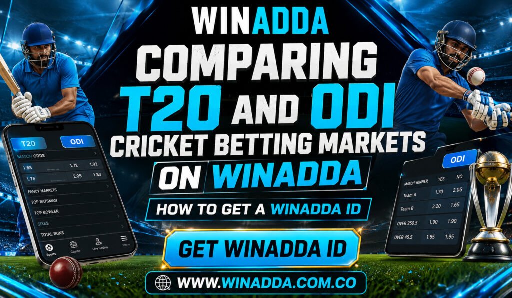 Comparing T20 and ODI Cricket Betting Markets on Winadda